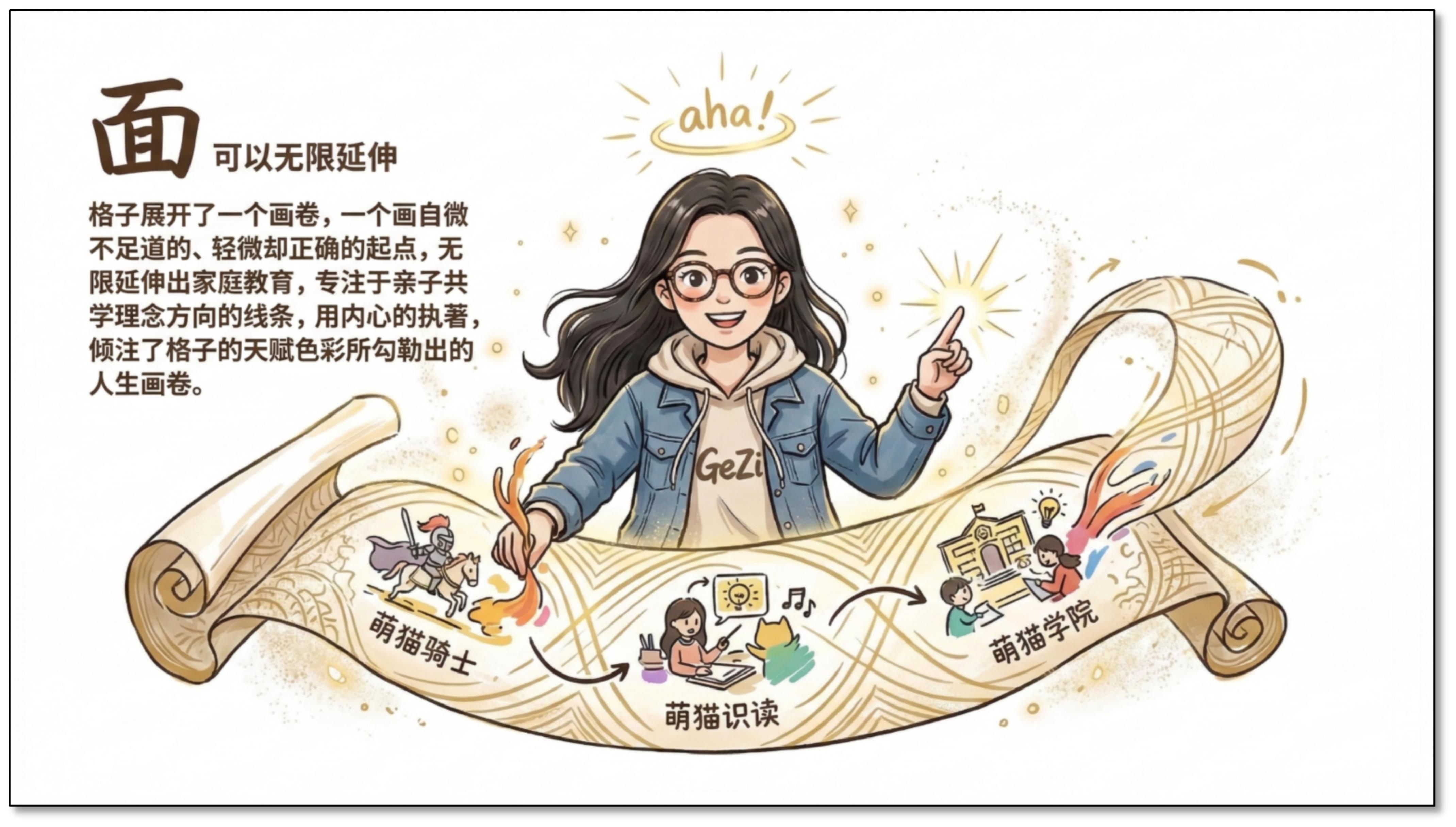 面——可以无限延伸：格子展开人生画卷，从萌猫骑士到萌猫学院的插图